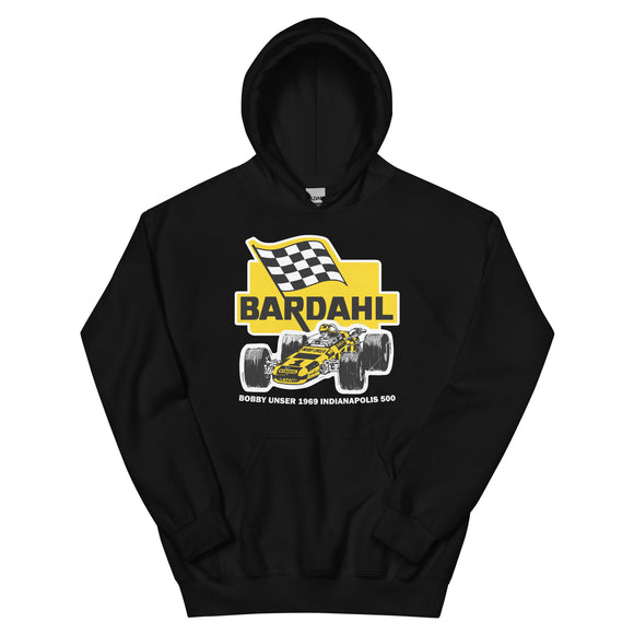 LEADER CARD - LOLA T152 - BOBBY UNSER - 1969 INDY 500 - Unisex Hoodie