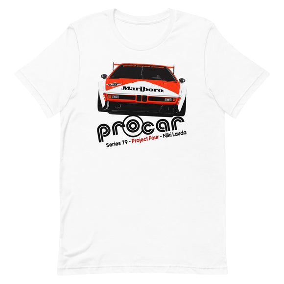 PROCAR M1 - PROJECT FOUR - NIKI LAUDA - 1979 - Unisex t-shirt
