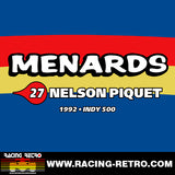 TEAM MENARDS - NELSON PIQUET 1992 - Short-Sleeve Unisex T-Shirt