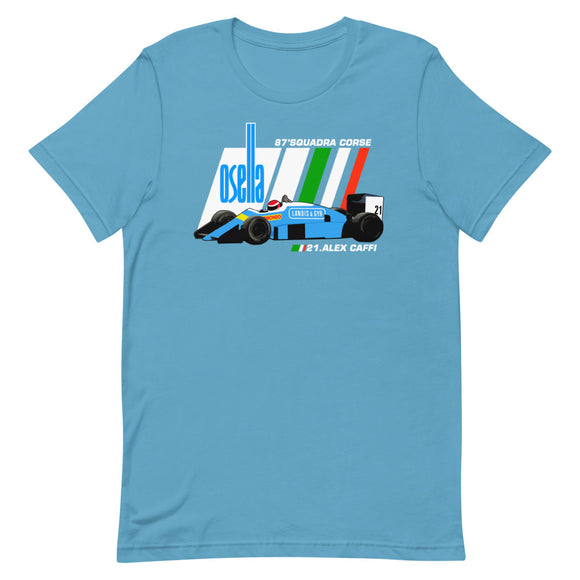 OSELLA FA1I - ALEX CAFFI - 1987 F1 SEASON - Short-Sleeve Unisex T-Shirt