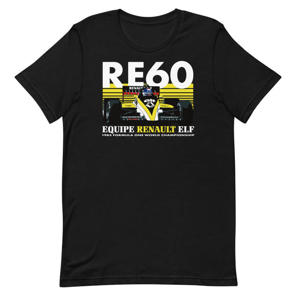 RENAULT RE60 - PATRICK TAMBAY - 1985 F1 SEASON - Short-Sleeve Unisex T-Shirt